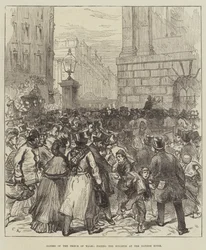Illness of the Prince of Wales, posting the Bulletin at the Mansion House